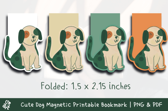 Download Cute Dog Magnetic Bookmark Printable - Cute Collection
