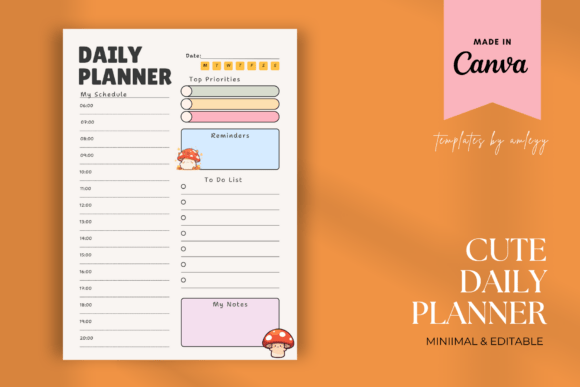 Download Cute Daily Planner Template – Printable - Cute Collection