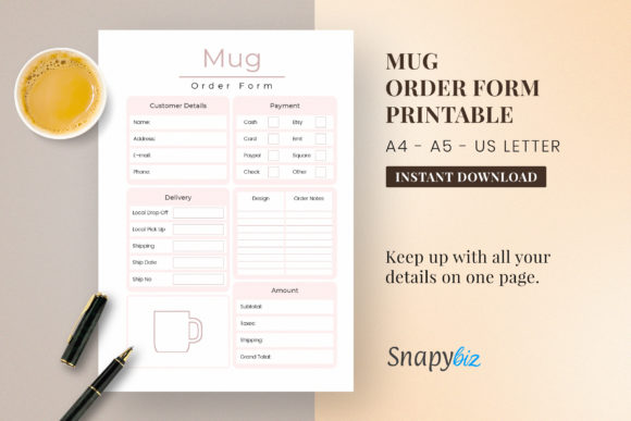 Download Mug Order Form | Crafter Order Form - Mug order form Collection