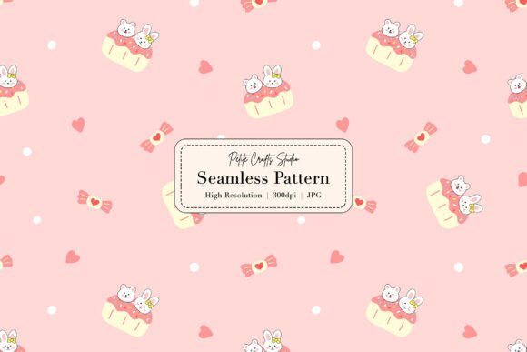 Download Cute Cupcake Cartoon Seamless Pattern - Cute Collection