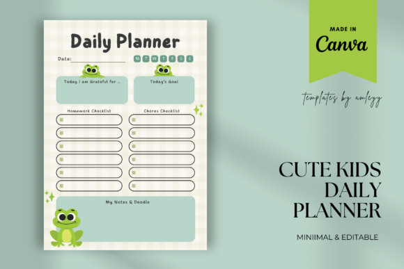 Download Cute Kids Daily Planner Template - Cute Collection