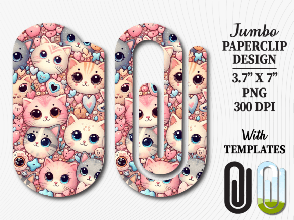 Download Cute Pastel Kawaii Cat Jumbo Paperclip - Cute Collection
