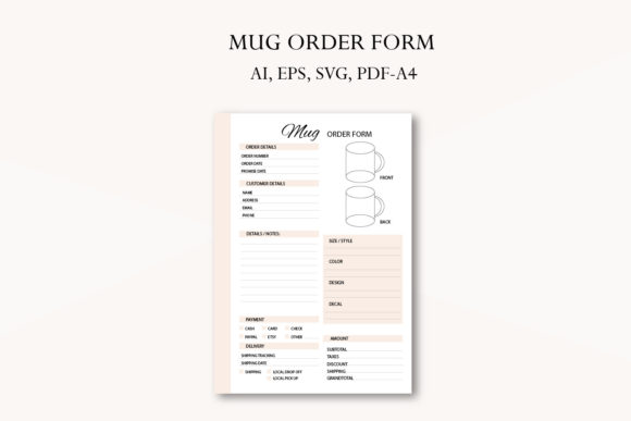 Download Mug Order Form, Business Planner - Mug order form Collection