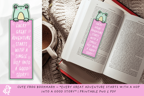 Download Cute Frog Bookmark - Cute Collection