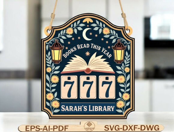 Download Personalized Reading Tracker Sign Laser - Premium Resources