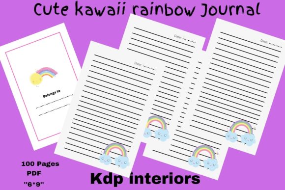 Download Cute Kawaii Rainbow Journal - Cute Collection