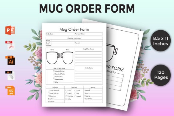 Download Mug Order Form Logbook - Kdp Interior - Mug order form Collection