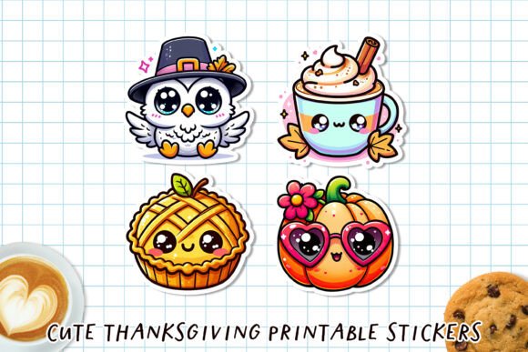 Download Cute Kawaii Thanksgiving Stickers | Fall - Cute Collection