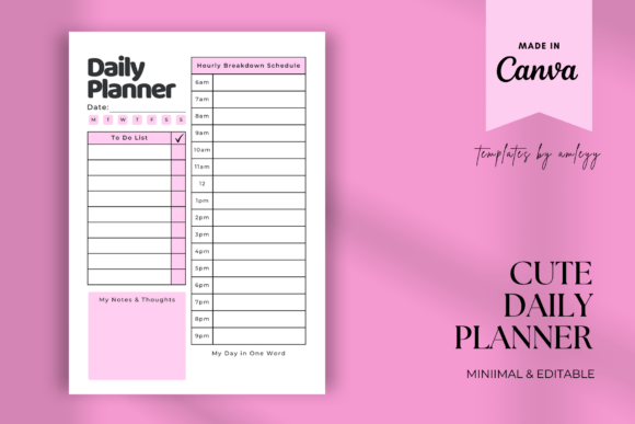 Download Aesthetic Cute Daily Planner Template - Cute Collection