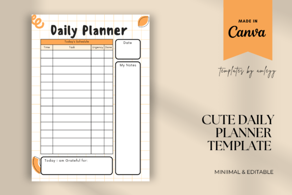 Download Cute Daily Planner Template – Editable - Cute Collection